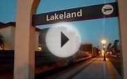 CSX Long Freight Train Downtown Lakeland Florida Amtrak